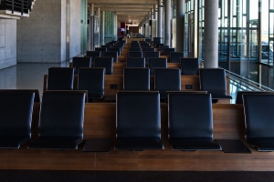 Aus dem geschlossenen Dock E des Flughafens Z&uuml;rich